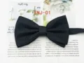 Men's black polka dot bow tie for formal wear, wedding, and business suit collocation. - SNJ-01