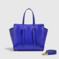 Bolso de mano minimalista azul para mujer con asa y correa para uso diario en el trabajo. - 22cm*12cm*19cm / Azul