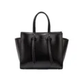 Bolso de mano clásico de cuero negro para mujer, bolso estructurado con asas y correas elegantes. - 22cm*12cm*19cm / Negro