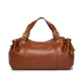 Mujer marrón cuero bolso de mano vintage cercanías tote bolso suave cuero bandolera - Marrón