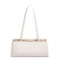 Elegante bolso de hombro baguette minimalista vista de detalle, bolso beige neutro y chic. - 28061# Blanco