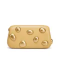 Bolso de cuero beige con tachuelas doradas, elegante y moderno bolso cruzado. - 19.5x5x10.5cm / 2506# Amarillo