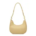 Beige hobo schoudertas voor dames, chique halve maan okseltas met gouden accessoires. - 8050# Khaki