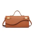 Bolso de mano mini marron con asa y correa, con un elegante diseno para mujeres. - Tostado