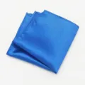 Heren kostuum pochet effen glanzend polyester zakdoek detail weergave mooi schoon - Saffierblauw