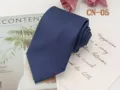 Classic navy blue men business necktie professional diagonal stripe woven formal tie detail - CN-05