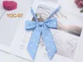 Fiocco per uniforme JK a pois azzurro chiaro, graziosa cravatta con colletto alla marinara. - Azzurro