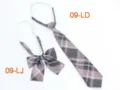 Japanese JK uniform plaid tie and bow tie set, student style brown plaid necktie accessory - Bow Tie / No. 09