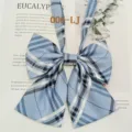Cute blue plaid bow tie for JK uniform, sweet Japanese school style ribbon for daily wear. - 006-LJ