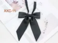 Nœud papillon classique noir unicolore pour uniforme JK, accessoire élégant col en diagonale. - Noir