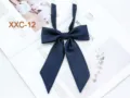 Noeud papillon uniforme JK bleu marine, cravate matelot en twill elegante pour femmes tous. - Bleu marine