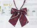 Japanese JK uniform bow tie stylish pleated plaid ribbon collar accessory for students - 010-LJ