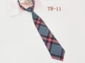 Women JK plaid necktie, pre-tied school uniform tie, classic college style fashion accessory. - TR-11