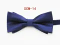 Detailed closeup of a classic blue textured bow tie, perfect formal wear accessory for men. - Blue Patterned