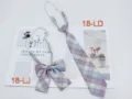 Japanese JK uniform plaid necktie and bow tie set, cute student style neck accessories. - No. 18