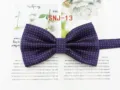 Men's polyester bow tie with pink polka dots classic groom formal neckwear accessory - SNJ-13