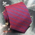 Men's jacquard woven polyester silk tie wedding groom red purple striped necktie 8cm - Red and Purple Stripe (HCD-17)