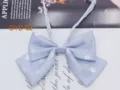 Blue polka dot bow tie JK uniform collar accessory sweet student double layer ribbon bow. - DYD-02