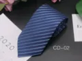 Men's business striped tie classic blue jacquard formal necktie for professional office wear - CD-02