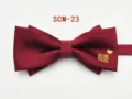 Men's Burgundy Bow Tie Formal Wedding Groom Double Happiness Embroidery Classic Bowtie - Wine Red Double Happiness