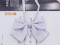 Korean student double layer polka dot bow tie JK uniform collar accessory purple cute - DYD-06