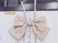 JK uniform double layer polka dot bow tie accessory, sweet beige collar bow for student. - DYD-07