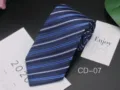 Men's business striped necktie 8cm wide professional formal wear jacquard polyester silk tie - CD-07