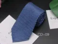 Close-up detail of a classic blue and black striped men's necktie for business and formal wear. - CD-09