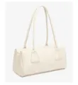 Bolso de hombro retro minimalista, gran capacidad de piel sintética para el uso diario. - 32*17*15cm / Blanco Roto