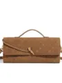 Bolso de hombro de cuero tejido marrón bolso retro elegante elegante bolso cruzado para mujer - 31x4x15cm / Marrón