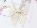 Korean style solid color pointed twill bow tie JK uniform collar accessory for women trendy - Off White