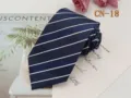 Men's Navy Blue Striped Business Necktie Classic Polyester Woven Formal Neckwear accessory - CN-18