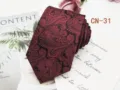 Classic red and black paisley jacquard men's business tie 8cm polyester necktie for formal wear. - CN-31