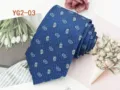Classic premium blue paisley jacquard men necktie, elegant business casual suit tie detail. - YG2-03