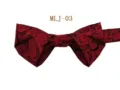 Men's formal red black paisley bow tie jacquard suit accessory wedding groom neckwear - Red Black (MLJ-03)