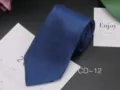 Detailed view of the classic blue textured men's business woven necktie for formal wear. - CD-12