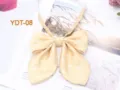 Korean style cute polka dot bow tie JK uniform collar accessory sweet yellow ribbon. - Gold Yellow