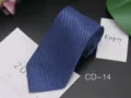Men's blue jacquard polyester business necktie, detailed texture close-up display. - CD-14