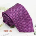 Men's purple jacquard patterned necktie, elegant geometric wedding formal tie for men. - Purple Diamond Pattern (HCD-33)