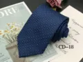 Classic blue men business necktie with micro dot pattern, elegant formal jacquard design. - CD-18