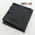 Men black striped pocket square suit handkerchief business accessory detail view - NKD-03