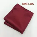 Pochette de costume rayée bordeaux pour homme mouchoir de poche style britannique chic - NKD-05