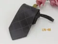 Men's dark grey plaid jacquard necktie professional business formal wear suit tie 7cm - LN-48