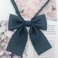 Donkerblauwe platte JK vlinderstrik, Japans schooluniform accessoire, zoete stijl. - Diep Marineblauw