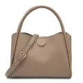 Bolso de mano para mujer de piel retro elegante bolso cruzado de hombro casual chic - Gris