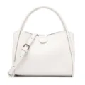 Elegante bolso bandolera de piel blanca para mujer, ideal para el trabajo y el uso diario. - Blanco Roto