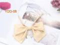 Korean style yellow polka dot double layer bow tie JK sailor uniform collar accessory - Light Yellow
