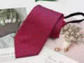 Men's red zipper tie ready-made business casual striped woven necktie 8cm wedding groom - CH-16