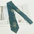Retro floral cotton men's tie casual 8cm wide stylish necktie vintage flower print accessory - MLD-03