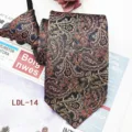 Men's business casual zipper necktie 7.5cm jacquard polyester paisley lazy tie variant - LDL-14
